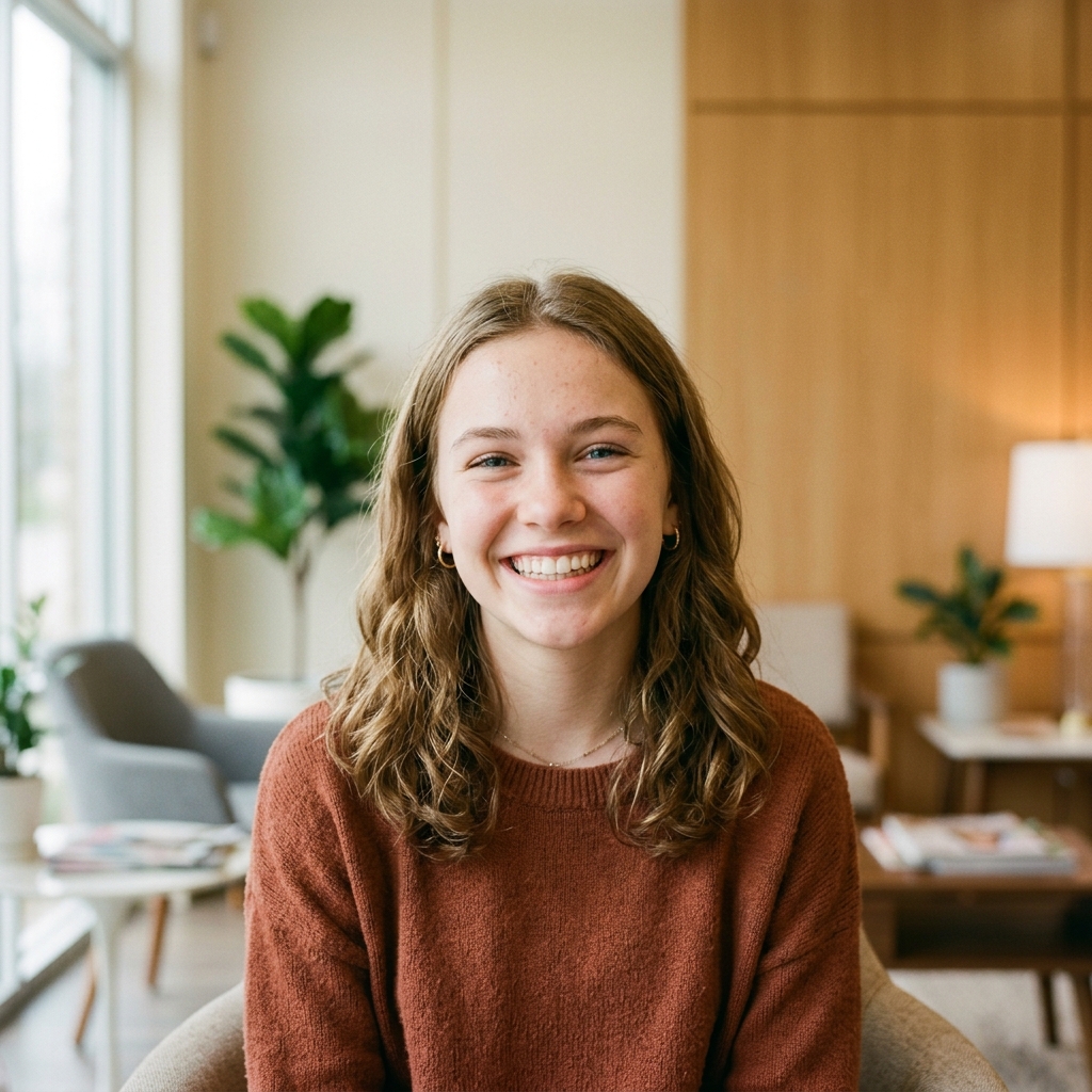 Smiling teenager with healthy teeth at Rest Acres Dentistry